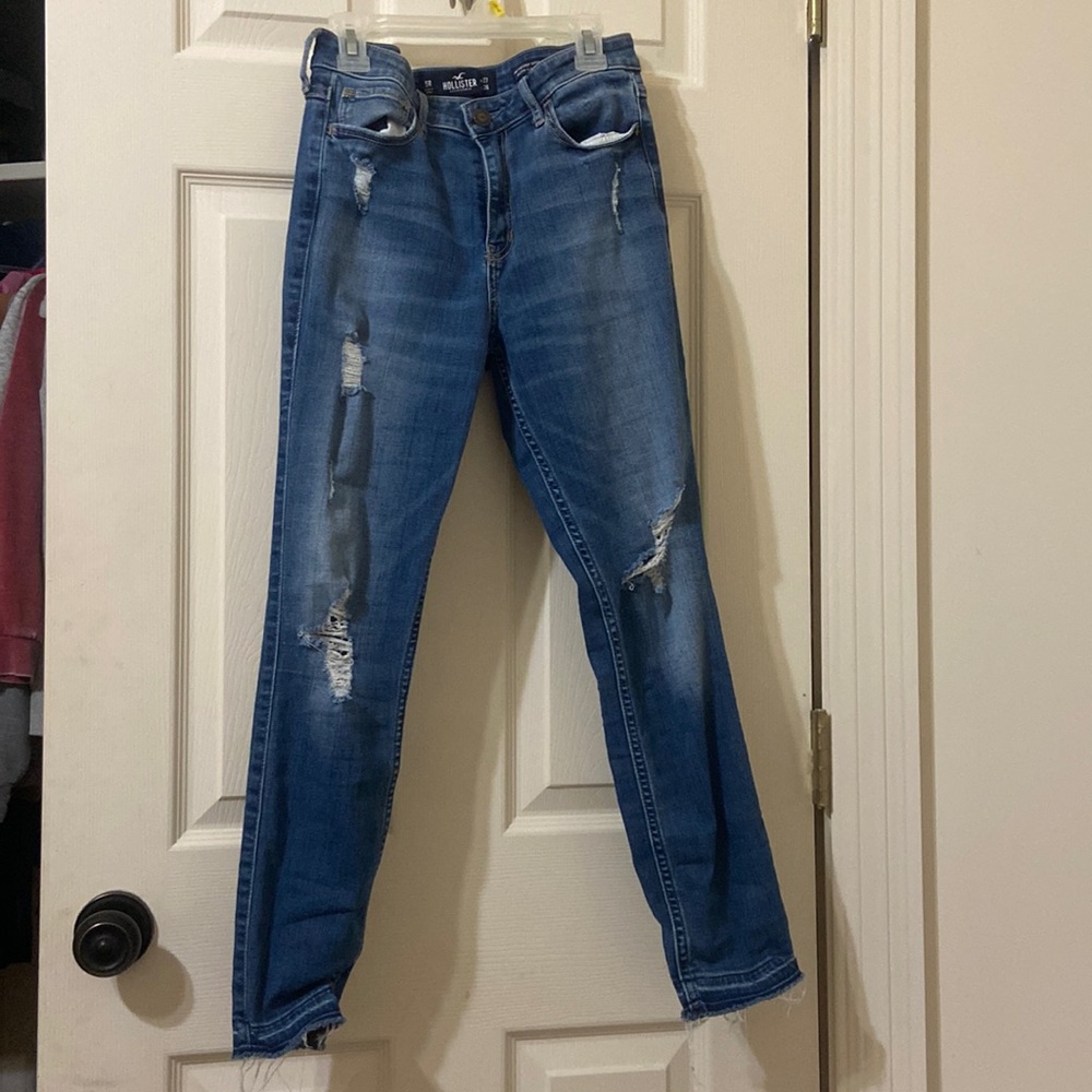 Blue jeans, maybe worn once
